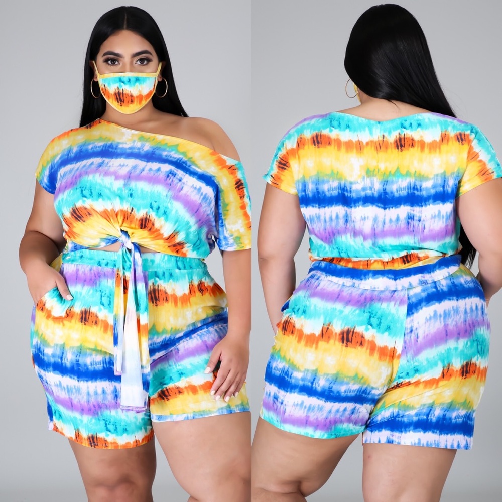 Rainbow Plus Short Set W/Mask